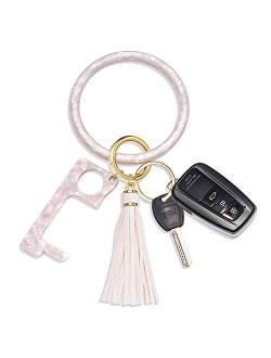 Key Ring Bracelet Wrist Keychain Bracelet Acetate Resin Keychain Wristlet Car Keychain For Women