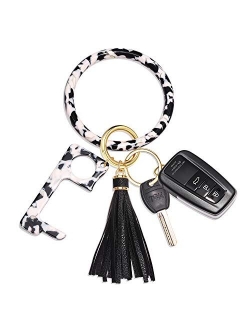 Key Ring Bracelet Wrist Keychain Bracelet Acetate Resin Keychain Wristlet Car Keychain For Women