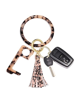 Key Ring Bracelet Wrist Keychain Bracelet Acetate Resin Keychain Wristlet Car Keychain For Women