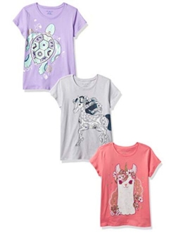 Girls' Short Sleeve Graphic T-Shirt 3-Pack