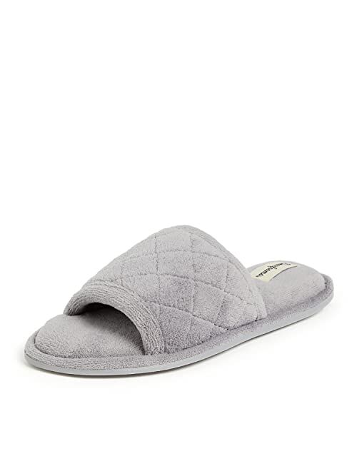 Dearfoams Women's Microfiber Terry Slide Slipper, Online Only