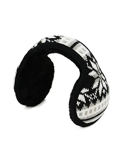 Durio Fuzzy Earmuffs Knit Earmuffs for Women Fur Womens Ear Muffs Warm Ear Warmers for Winter Women Fluffy Earmuffs