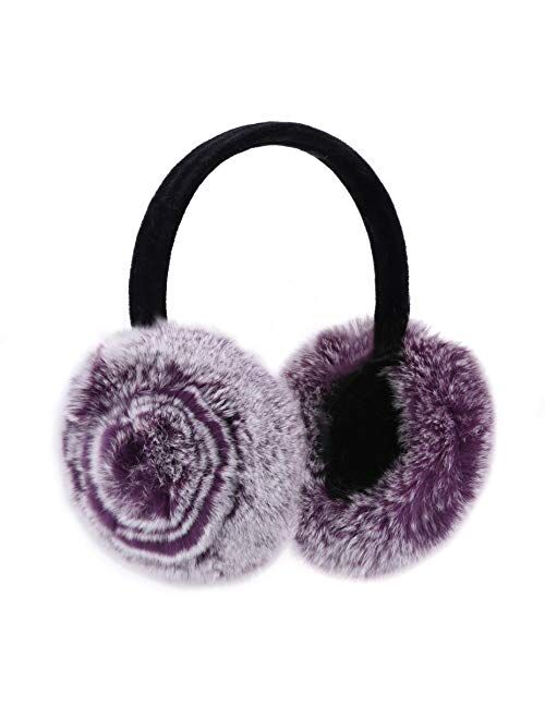 Rabbit Hair Earmuff for Winter, Soft and Warm,Foldable and Easy Carry