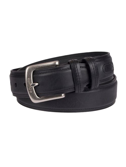 Columbia Double Loop-Stitched Leather Belt