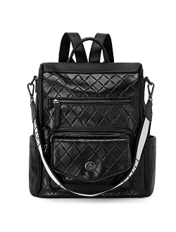 Backpack Purse for Women Leather convertible Fashion Bookbag Large Anti-theft Bags