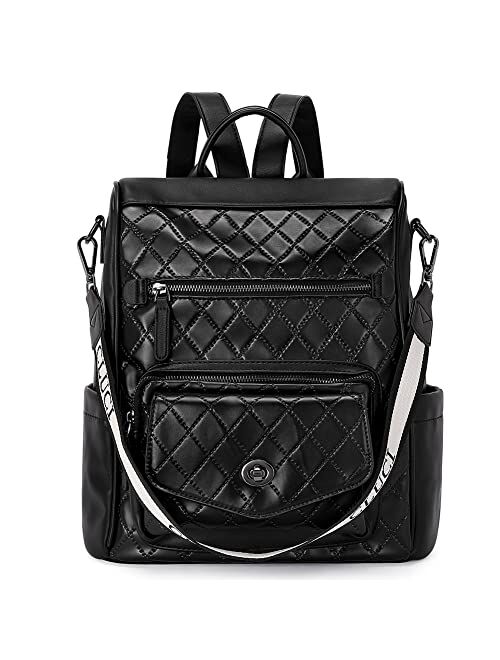 CLUCI Backpack Purse for Women Leather convertible Fashion Bookbag Large Anti-theft Bags