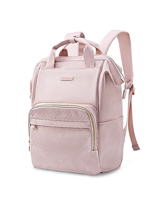 Laptop Backpack for Women, BAGSMART Travel Backpacks 15.6 Inch Notebook Doctor Back pack (pink)