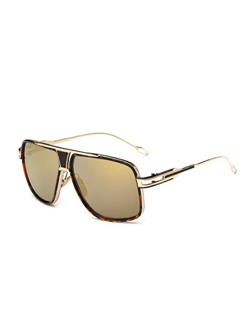 Gobiger Aviator Sunglasses for Men 100%UV Protection Goggle Alloy Frame with Case