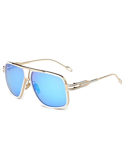 Gobiger Aviator Sunglasses for Men 100%UV Protection Goggle Alloy Frame with Case