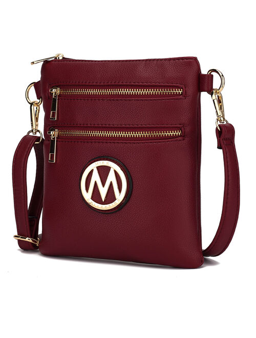 MKF Collection Burgundy Medina Crossbody Bag