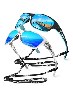 KUGUAOK Polarized Sports Sunglasses for Men Driving Cycling Fishing Sun Glasses 100% UV Protection Goggles