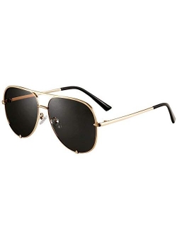 Eyerno Mirrored Aviator Sunglasses For Men Women Fashion Designer UV400 Sun Glasses