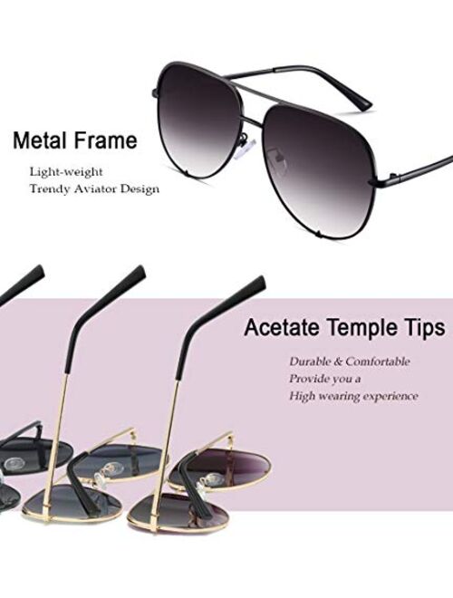 Eyerno Mirrored Aviator Sunglasses For Men Women Fashion Designer UV400 Sun Glasses