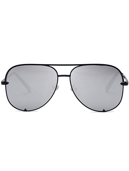 Eyerno Mirrored Aviator Sunglasses For Men Women Fashion Designer UV400 Sun Glasses