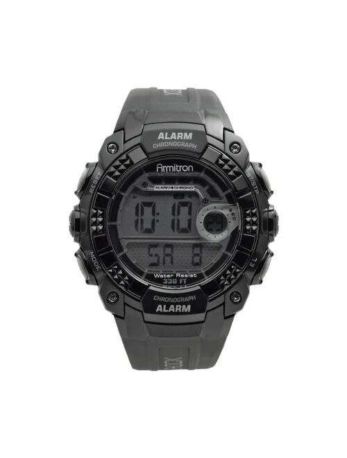 Armitron Men's Resin Strap Water Resistance Digital Watch - 40/8209BLK