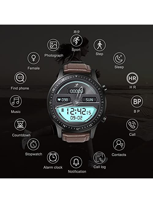 Smart Watch with Call, Fitness Tracker with Heart Rate Monitor Smart Watches for Men, IP67 Waterproof Pedometer Smart Watch with Sleep Monitor Suitable for Android Phones