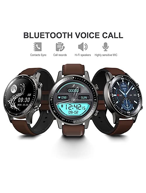 Smart Watch with Call, Fitness Tracker with Heart Rate Monitor Smart Watches for Men, IP67 Waterproof Pedometer Smart Watch with Sleep Monitor Suitable for Android Phones