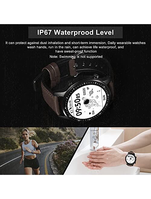 Smart Watch with Call, Fitness Tracker with Heart Rate Monitor Smart Watches for Men, IP67 Waterproof Pedometer Smart Watch with Sleep Monitor Suitable for Android Phones