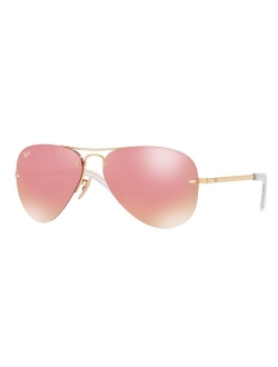 Highstreet RB3449 59mm Aviator Mirror Sunglasses