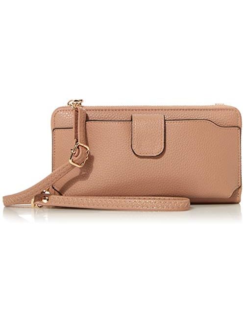 Amazon Essentials Wristlet Wallet for Women (with cell phone pocket & removable cross-body strap)