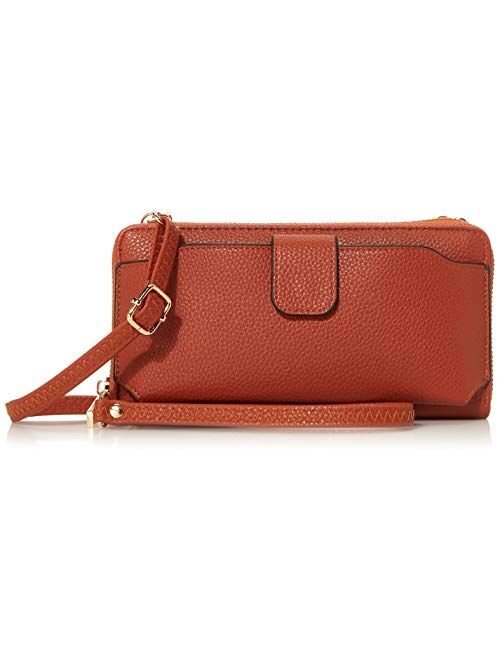 Amazon Essentials Wristlet Wallet for Women (with cell phone pocket & removable cross-body strap)