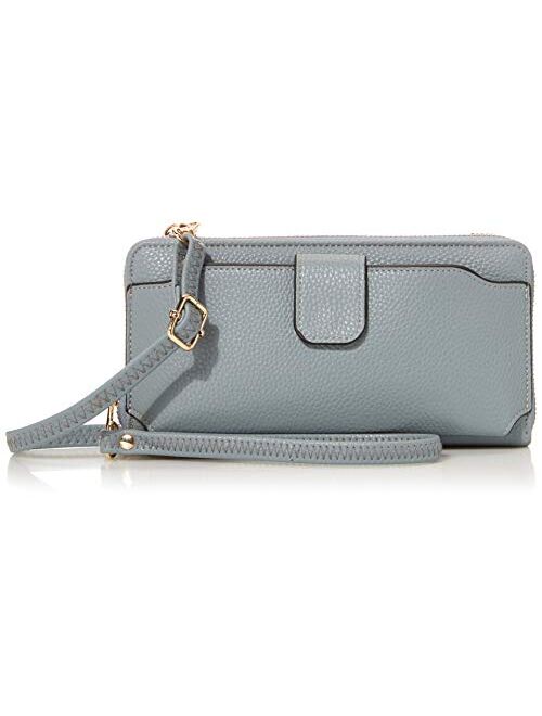 Amazon Essentials Wristlet Wallet for Women (with cell phone pocket & removable cross-body strap)