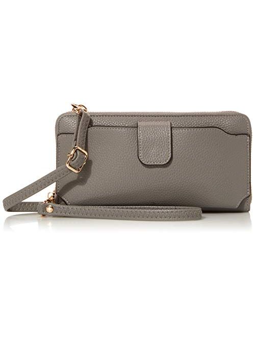 Amazon Essentials Wristlet Wallet for Women (with cell phone pocket & removable cross-body strap)