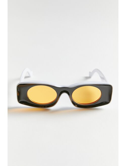 Urban Outfitters Kira Chunky Rectangle Sunglasses