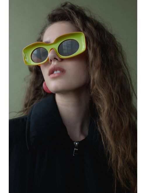 Urban Outfitters Kira Chunky Rectangle Sunglasses