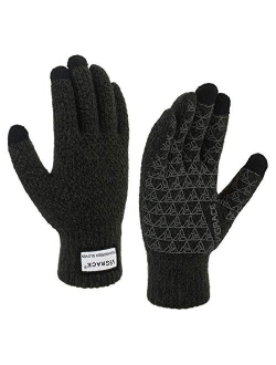 Winter Warm Touchscreen Gloves for Men and Women Touch Screen Fleece Lined Knit Anti-Slip Wool Glove