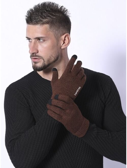 Shein Men Knit Gloves