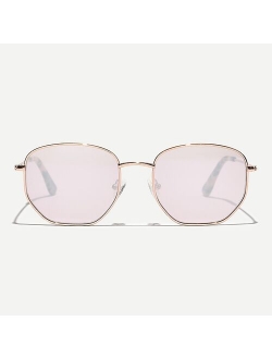 Geometric wire-frame sunglasses