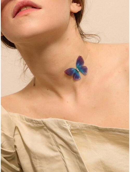 Shein Butterfly Decor Choker 1pc