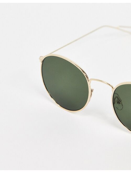 Weekday round sunglasses with gold frame