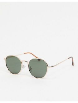 Jeepers Peepers round sunglasses in gold