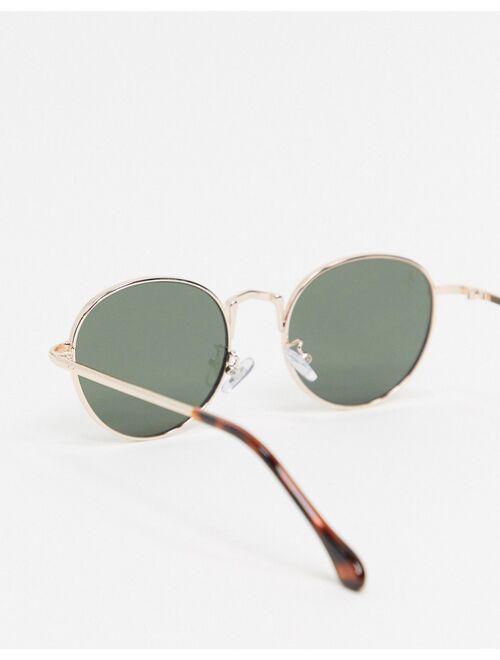 Jeepers Peepers round sunglasses in gold