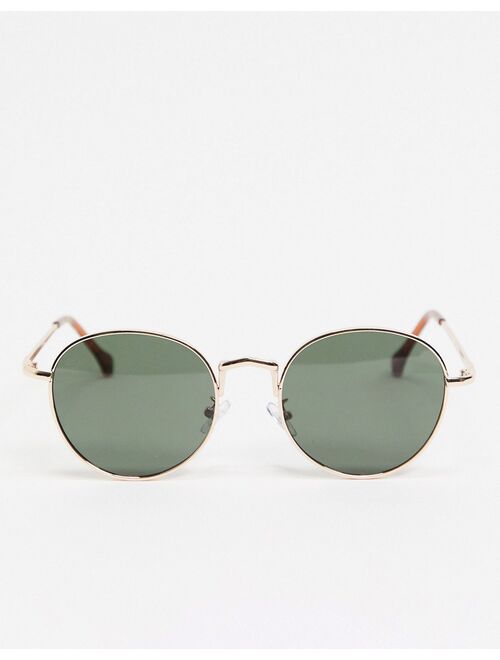 Jeepers Peepers round sunglasses in gold