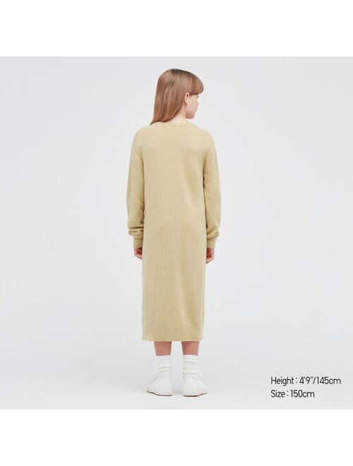 Uniqlo GIRLS U MERINO CREW NECK LONG-SLEEVE DRESS