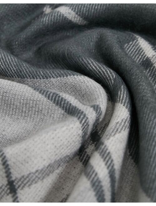 Selected Homme logo check scarf