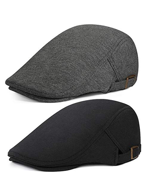 WETOO Men's Flat Cap Gatsby Newsboy Lvy Irish Hats Driving Cabbie Hunting Cap