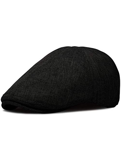 WETOO Men's Flat Cap Gatsby Newsboy Lvy Irish Hats Driving Cabbie Hunting Cap