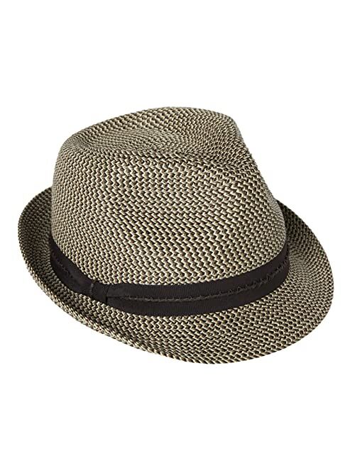 Fancet Packable Straw Fedora Panama Sun Summer Beach Hat Cuban Trilby Men Women 55-64cm