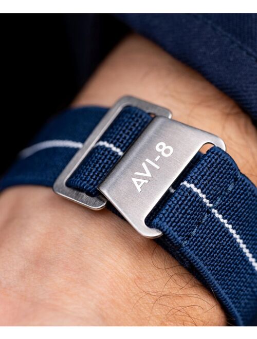 AVI-8 Men's Paratrooper Navy Blue Nylon Strap, 22mm