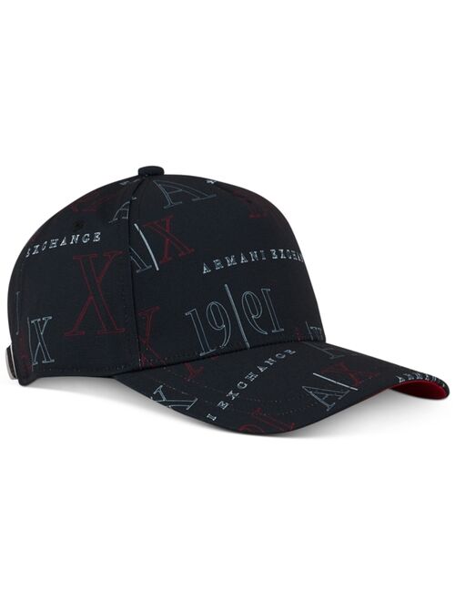 Armani Exchange Men's Allover Logo Baseball Cap