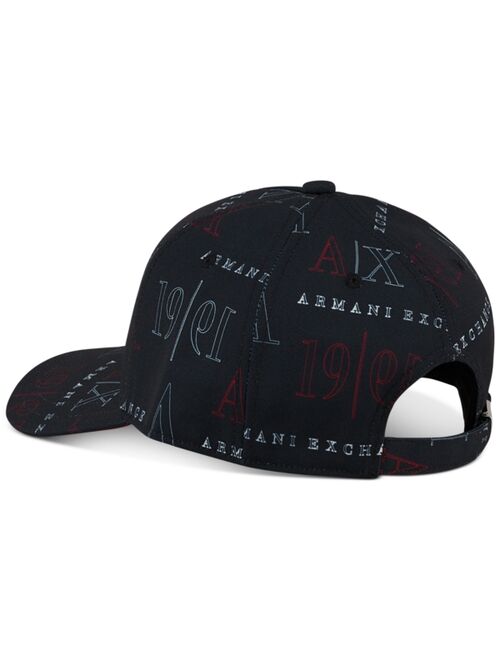 Armani Exchange Men's Allover Logo Baseball Cap