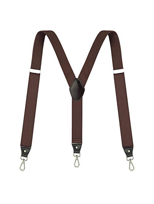 Suspenders for Men, Vauhse Adjustable Suspenders with Elastic Straps Y-Back Construction Heavy Duty for Work