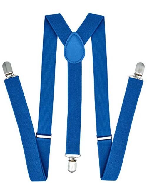 Trilece Suspenders for Men - Adjustable Size Elastic 1 inch Wide Y Shape Suspender for Women Heavy Duty Clips 1920s Costume