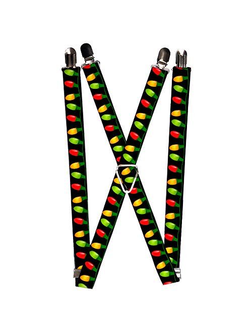 Buckle-Down unisex adults Buckle-down - Christmas Suspenders, Multicolor, One Size US