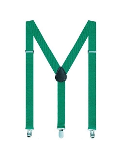 Leadtex Suspenders for Adult Y Shape with Strong Metal Clips Adjustable Elastic Braces Y Style One Size Fits All Wide.