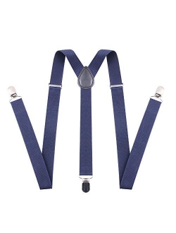 Suspenders for Men and Women - Adjustable Tall stature Elastic Y Back Style With Strong Metal Clips